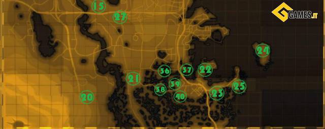 FALLOUT 4 – MAPPA ZONA CONTAMINATA CON LOCALITA DA SCOPRIRE – PARTE SUD