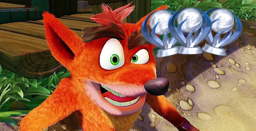 crash bandicoot n sane trofei platino