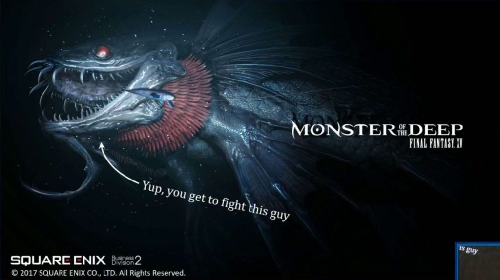 monster of the deep pesca nel mondo di final fantasy XV