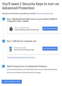 gmail protezione avanzata token