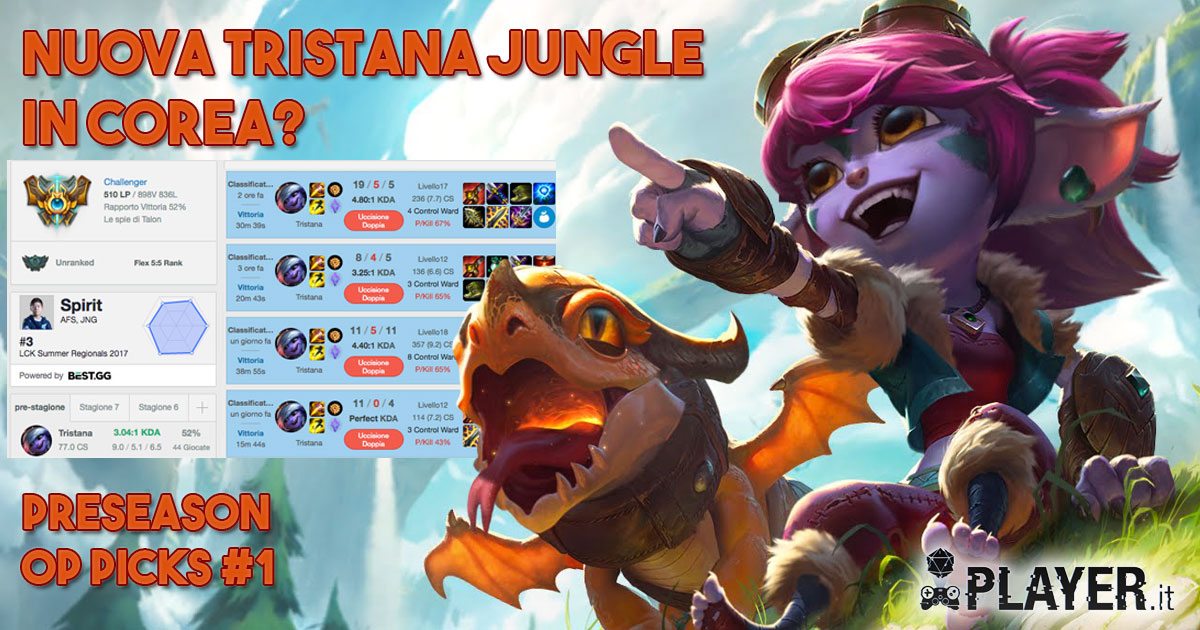Nuova Tristana Jungle in Corea - Giungla -Op - Corean - Pick - Picks - Preseason - Rework - Rune - tristana