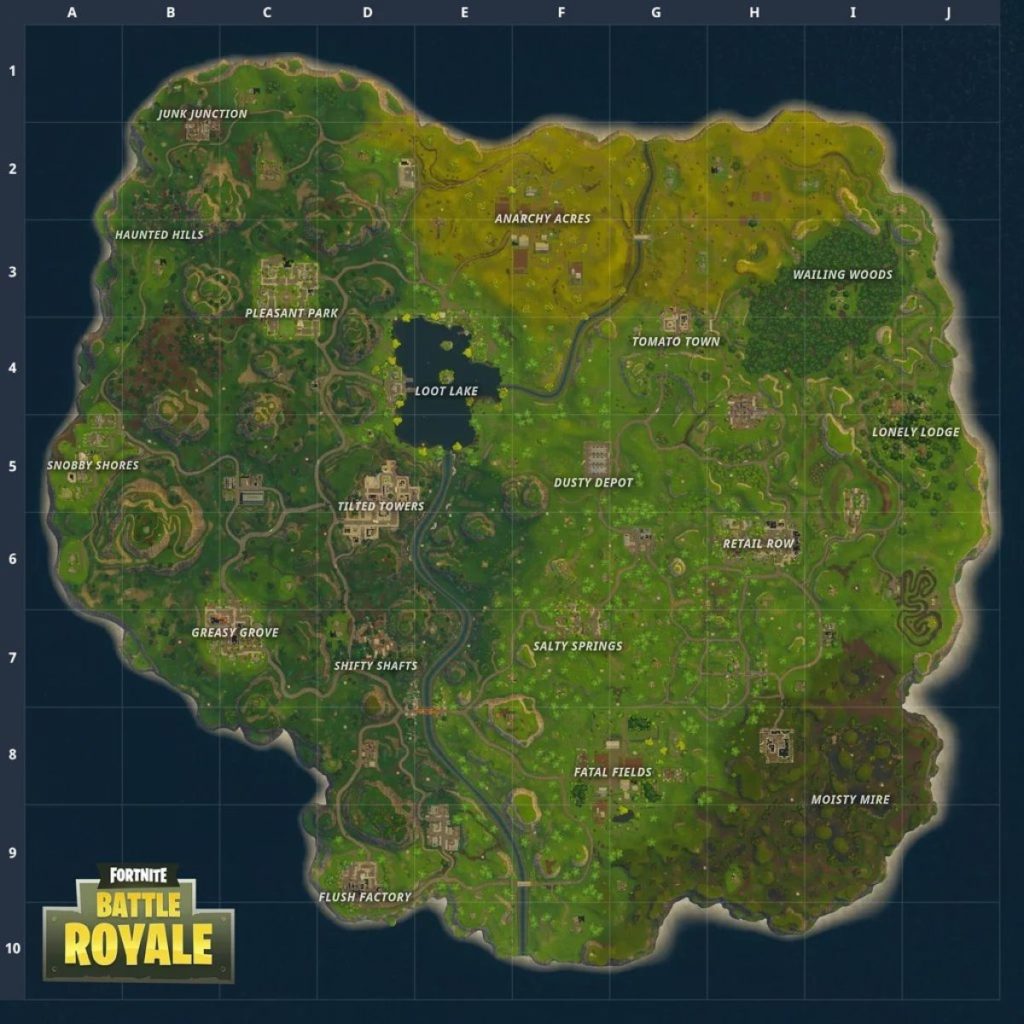 fortnite battle royale map