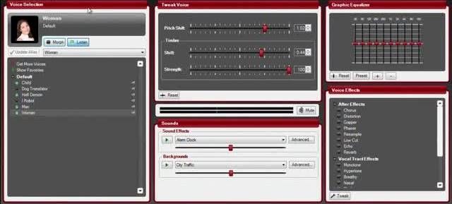Software per modificare la voce