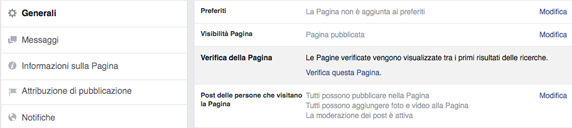 come verificare una pagina facebook