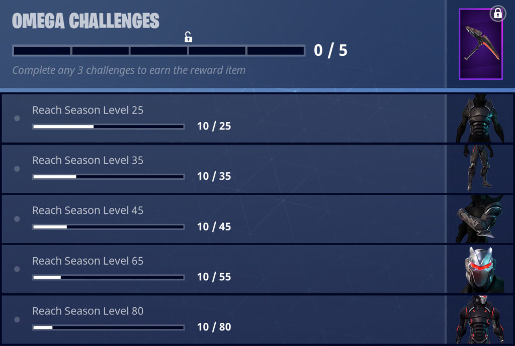 Fortnite stagione 4 sfide costume omega