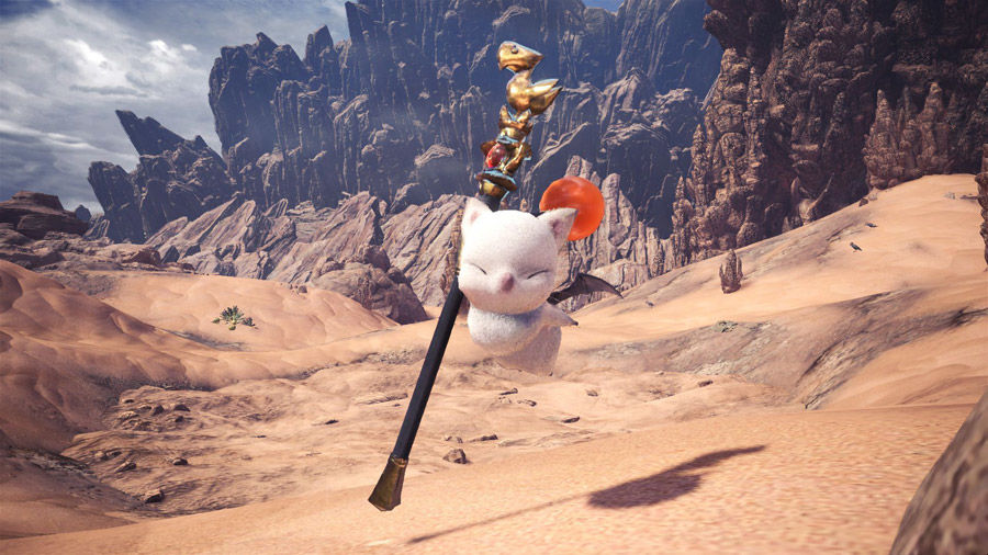 Sete- Felyne - Behemoth - armatura - compagno - guida - caccia - moogle - kupo - MHW - Monster hunter world - FF - Final Fantasy XIV - collaborazione - collaboration