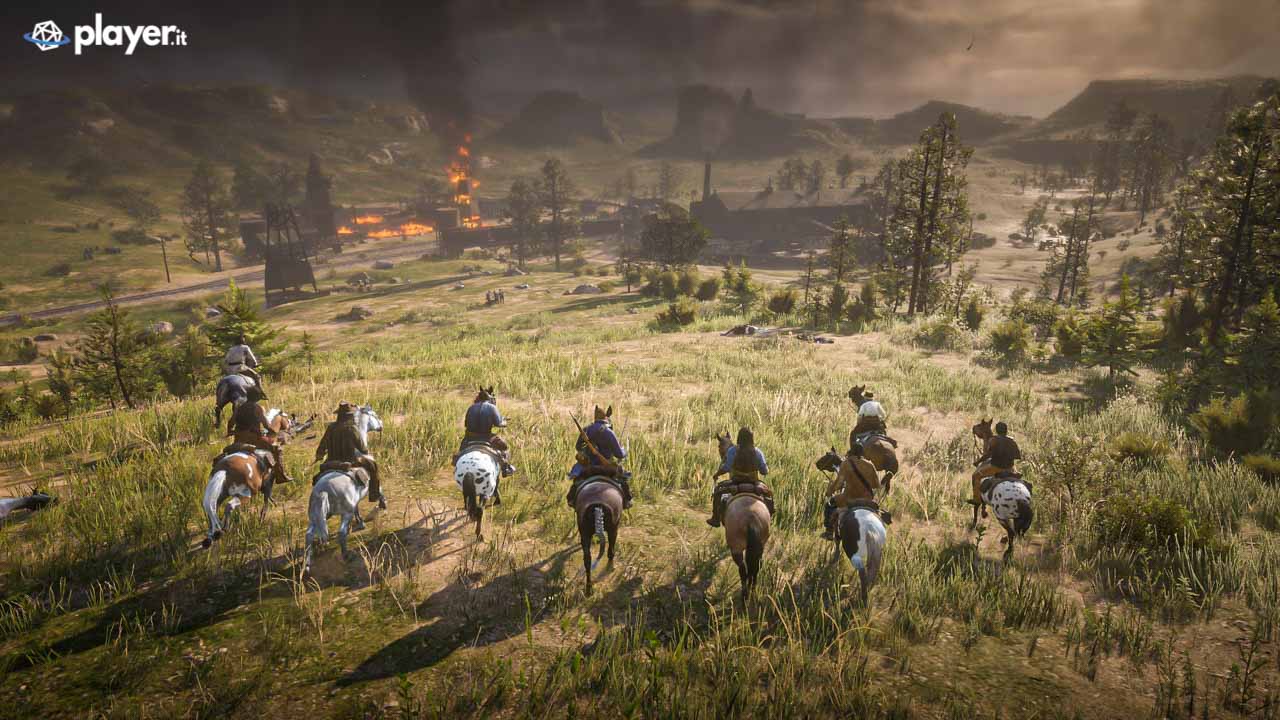 Cavalcata rdr2 con i nativi americani