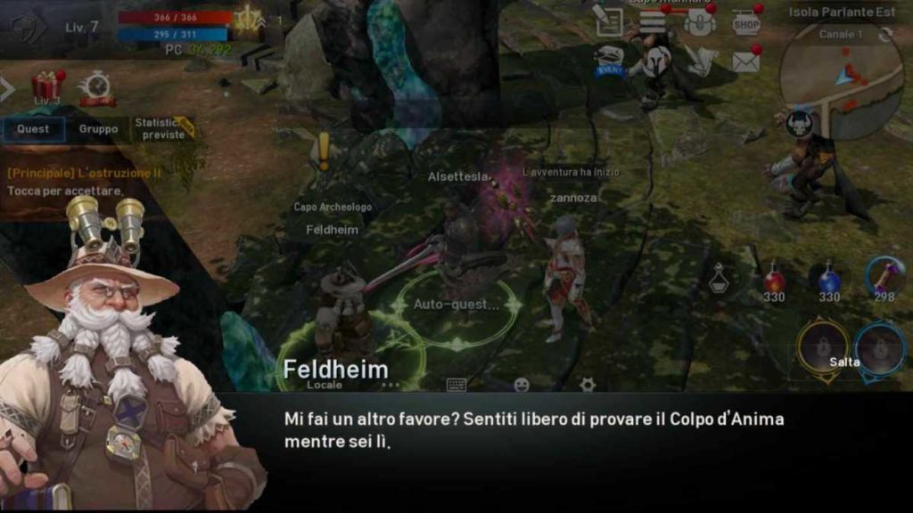 Lineage 2: Revolution dialogo