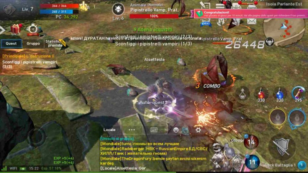 Lineage 2: Revolution interface