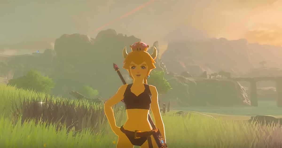 The Legend of Zelda breath of the wild Bowsette