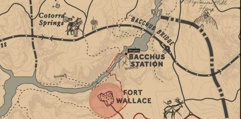 mappa del tesoro di high stakes in rdr2