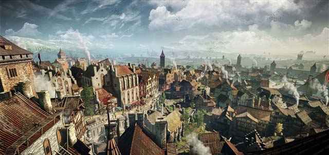 La città di Novigrad in The Witcher 3, i principali insediamenti in The Witcher 3, vista dall'alto di Novigrad in The Witcher 3
