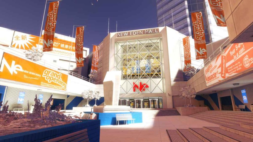 Un ambientazione chiamata Eden Mall all'interno di Mirror's Edge