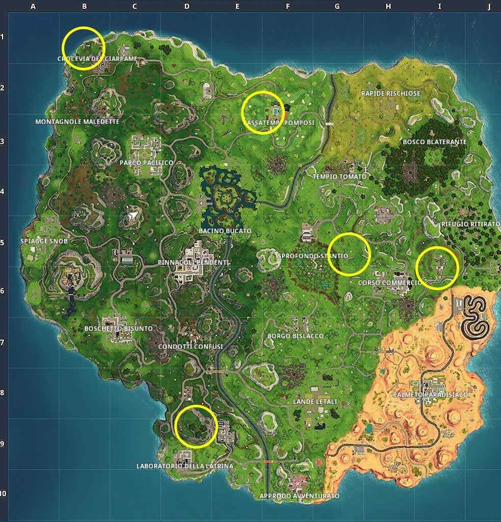Guida fortnite stagione 6 settimana 10