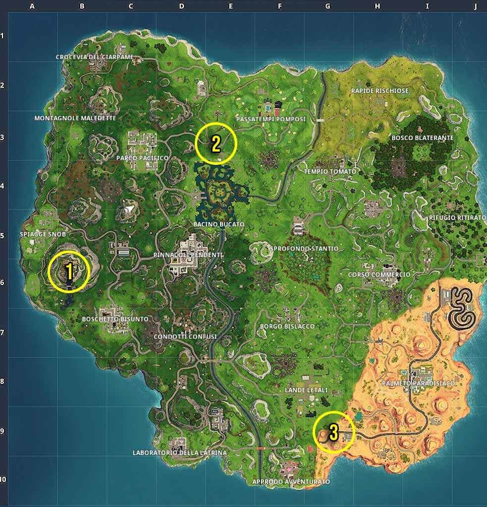 Guida Fortnite Stagione 6 Settimana 10 mappa sfida gratuita