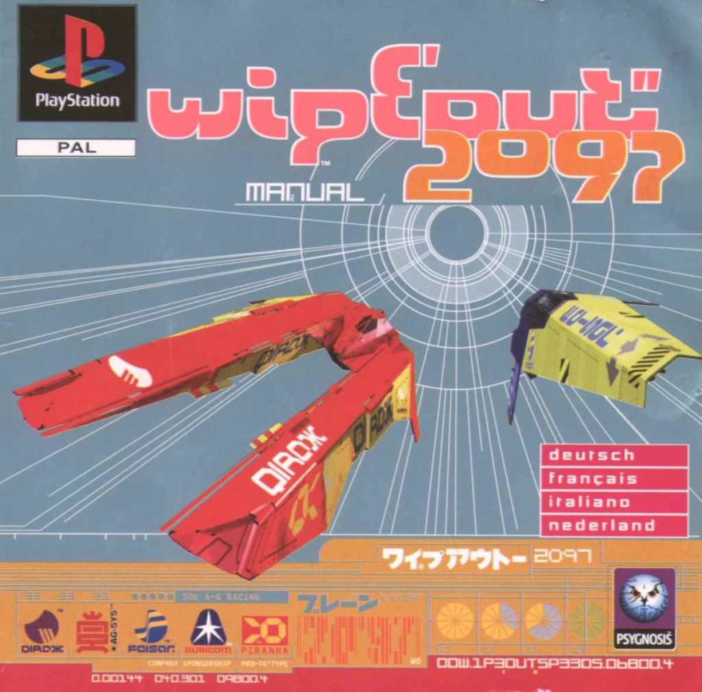 L'immagine di copertina per Playstation 1 di Wipeout 2097