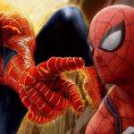 Fotomontaggio che mostra la tuta dello Spider-Man di Raimi affianco a quella di Insomniac