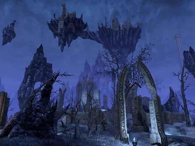 Il paesaggio alieno di Coldharbour in The Elder Scrolls Online