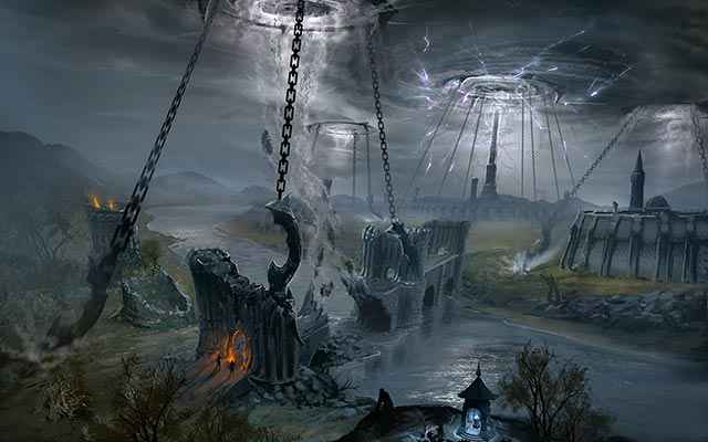 Alcune Dark Anchor di The Elder Scrolls Online, usate da Molag Bal per realizzare il Planemeld