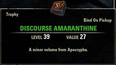 Il Discourse Amaranthine, ricompensa che ci viene concessa da Hermaeus Mora