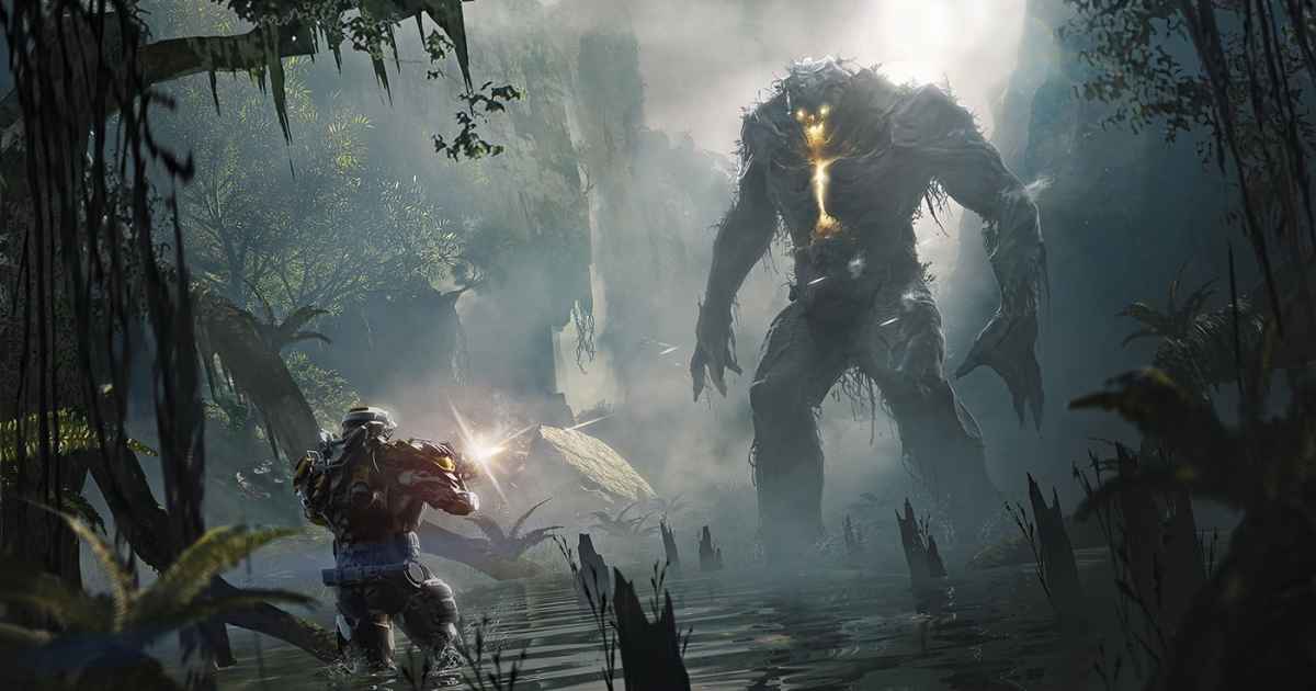 Screenshot di un mostro gigante su Anthem