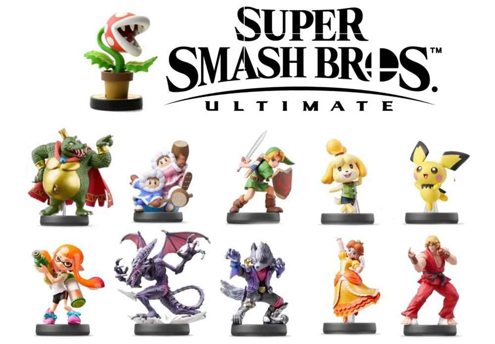 Immagine promozionale delle amiibo della nuova serie dedicate a Smash Ultiamte