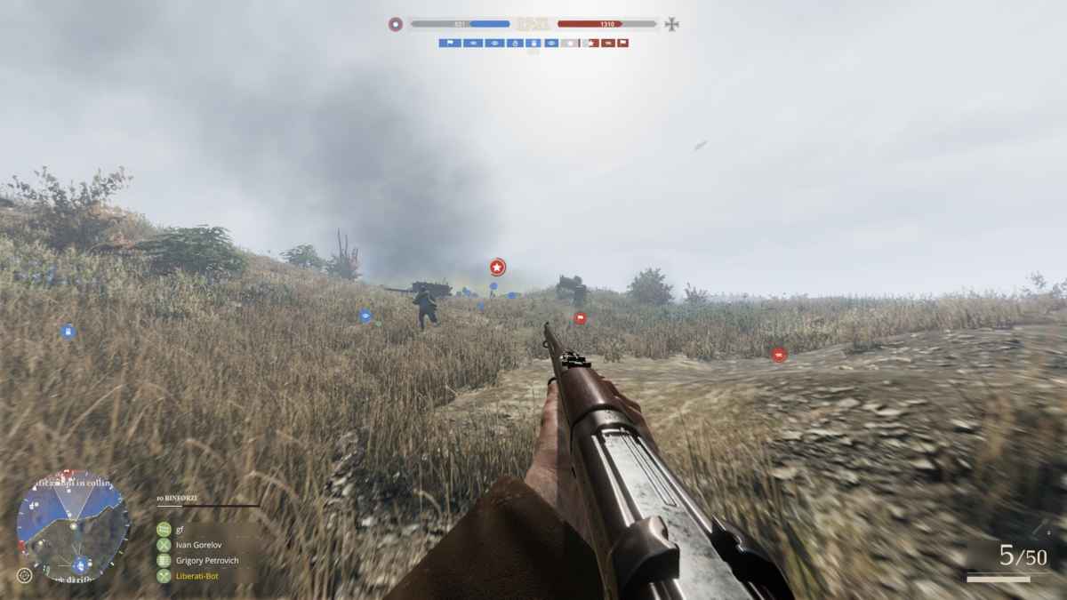 Screenshot da Tannenberg che raffigura un campo di battaglia della Prussia Orientale
