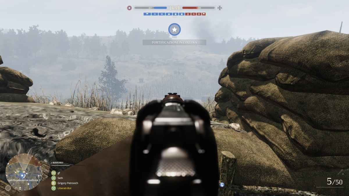 Screenshot di Tannenberg che raffigura un conflitto a fuoco dalla lunga distanza