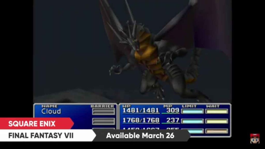 Final Fantasy VII Switch Nintendo Direct