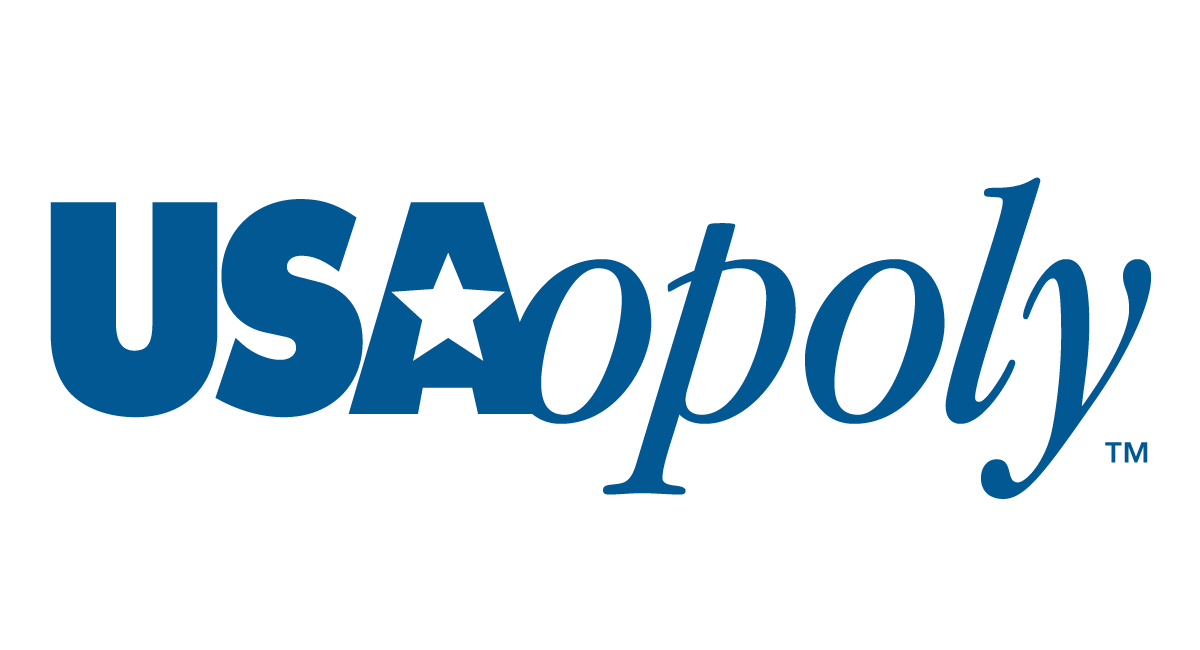 Logo di USAopoly, casa che sviluppa giochi da tavolo a tema videoludico e pop