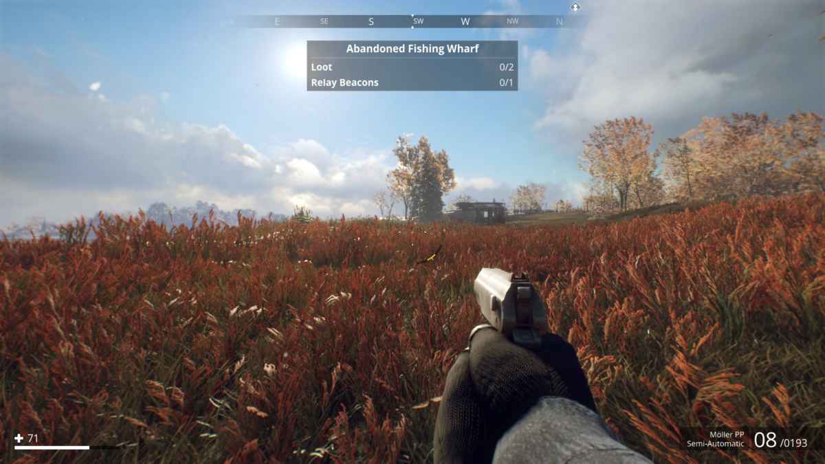 Screenshot da Generation Zero che raffigura una tundra svedese
