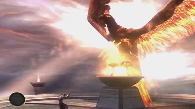 Kratos cattura la Fenice in God of War 2