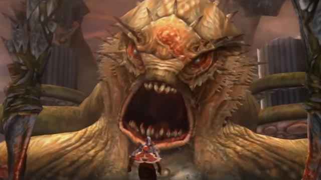 Kratos e il Kraken in God of War 2
