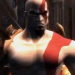Un primo piano di Kratos in God of War 2