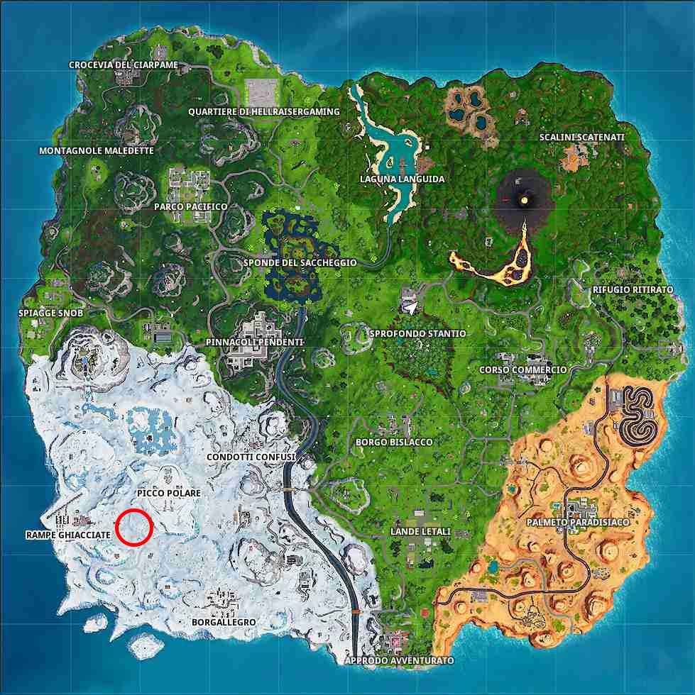 fortnite stagione 8 settimana 3 stella nascosta mappa