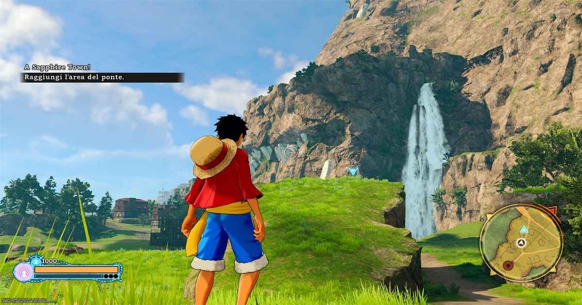 la mappa di gioco di one piece: world seeker
