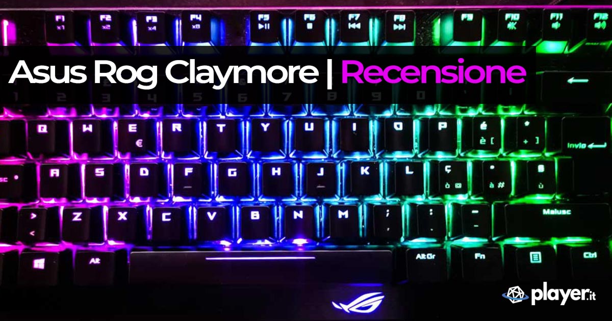 Recensione Asus Rog Claymore tastiera meccanica switch cherry mx red