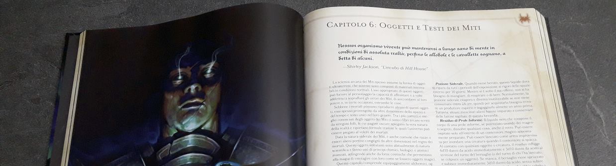 Apertura capitolo Oggetti de I Miti di Cthulhu