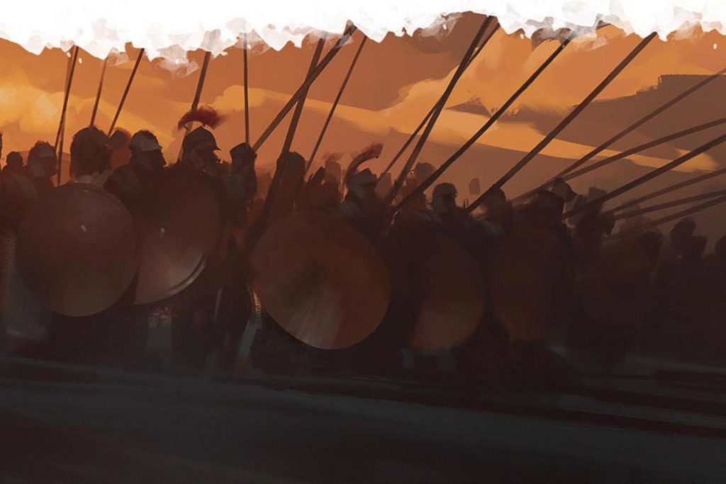 La falange oplitica greca nell'ambientazione Arkadia per D&D 5E