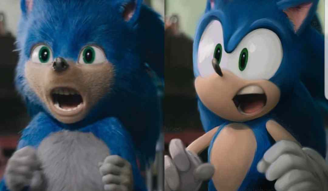 Immagine che circola su Internet riguardo al nuovo redesign di Sonic per il film