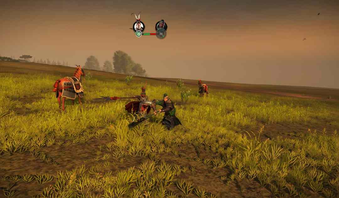 Screenshot che raffigura un duello tra Lu Bu e Guan Yu in Total War: Three Kingdoms