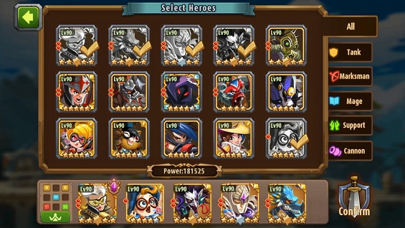 gli eroi di magic rush heroes