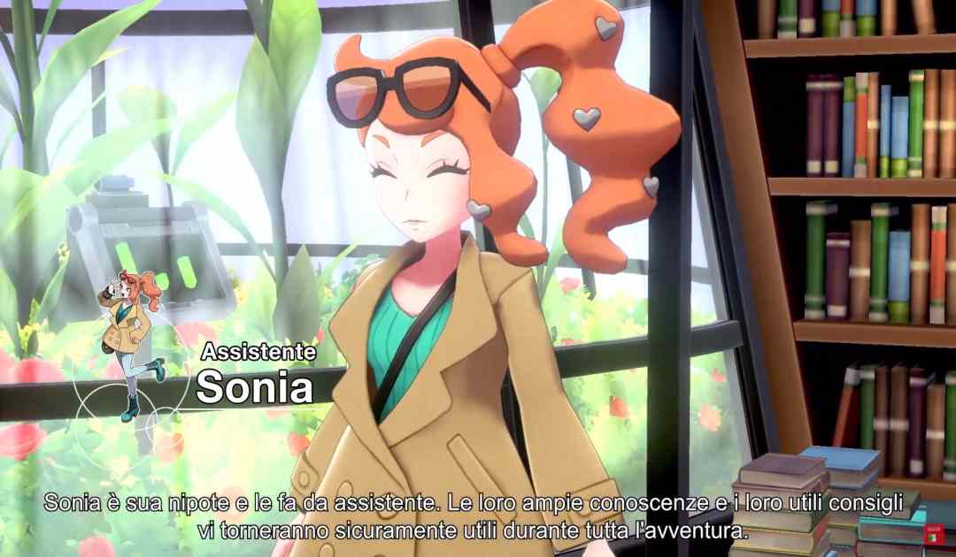 Screenshot di Sonia da Pokémon Spada&Scudo
