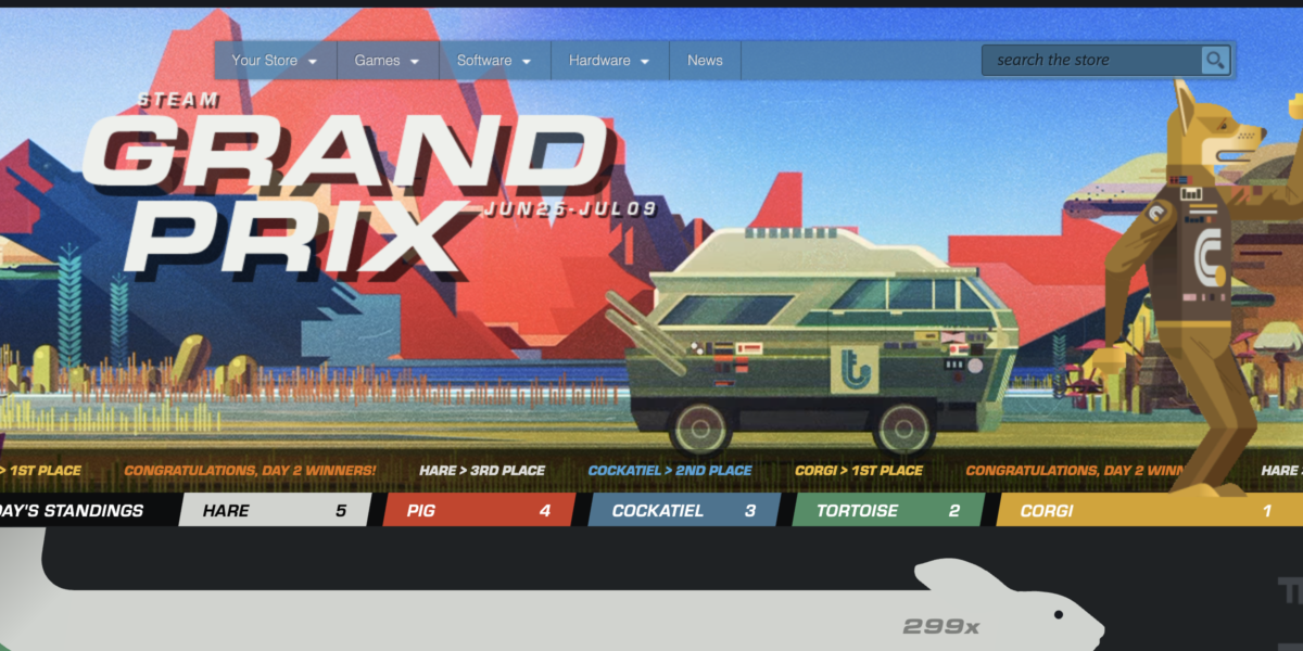 screenshot della home dei summer sale steam