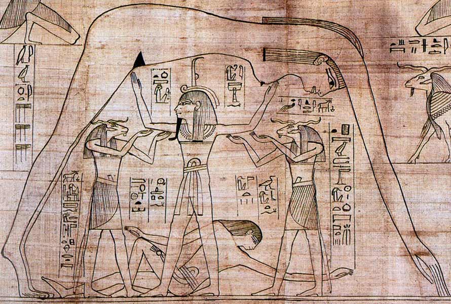 Geb e Nut nel Greenfield Papyrus - British Museum
