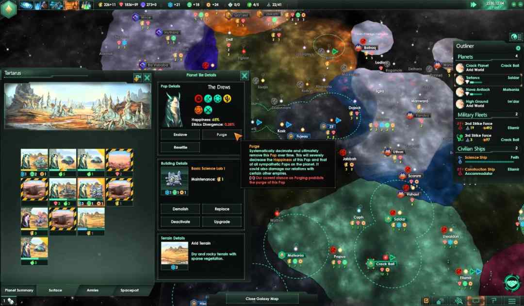 Mappa di gioco di Stellaris