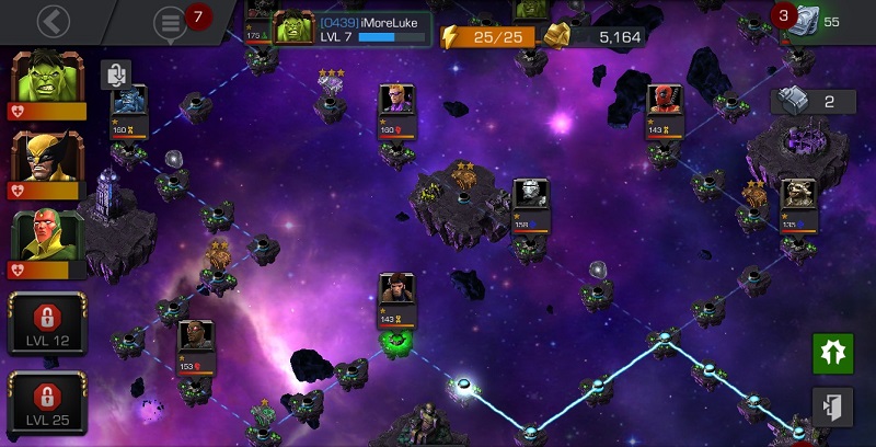 mappa quest marvel sfida dei campioni