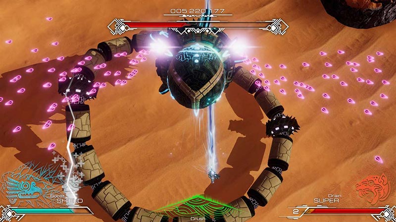 Pawarumi, Nintendo, Switch, Indie, Game, Manifacture43, nuovi giochi, neo aztec, shooter, shoot'em up, boost, crush, drain