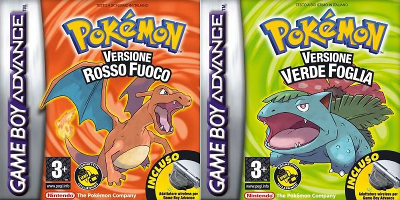pokemon rosso fuoco e verde foglia