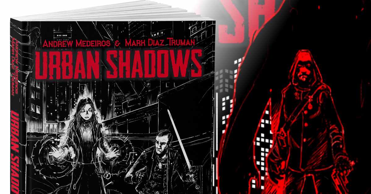 La copertina di Urban Shadows, un gioco di ruolo firmato Narrattiva